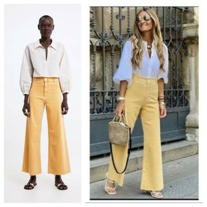 ZARA THE MARINE STRAIGHT HIGH RISE FLARE LEG JEANS